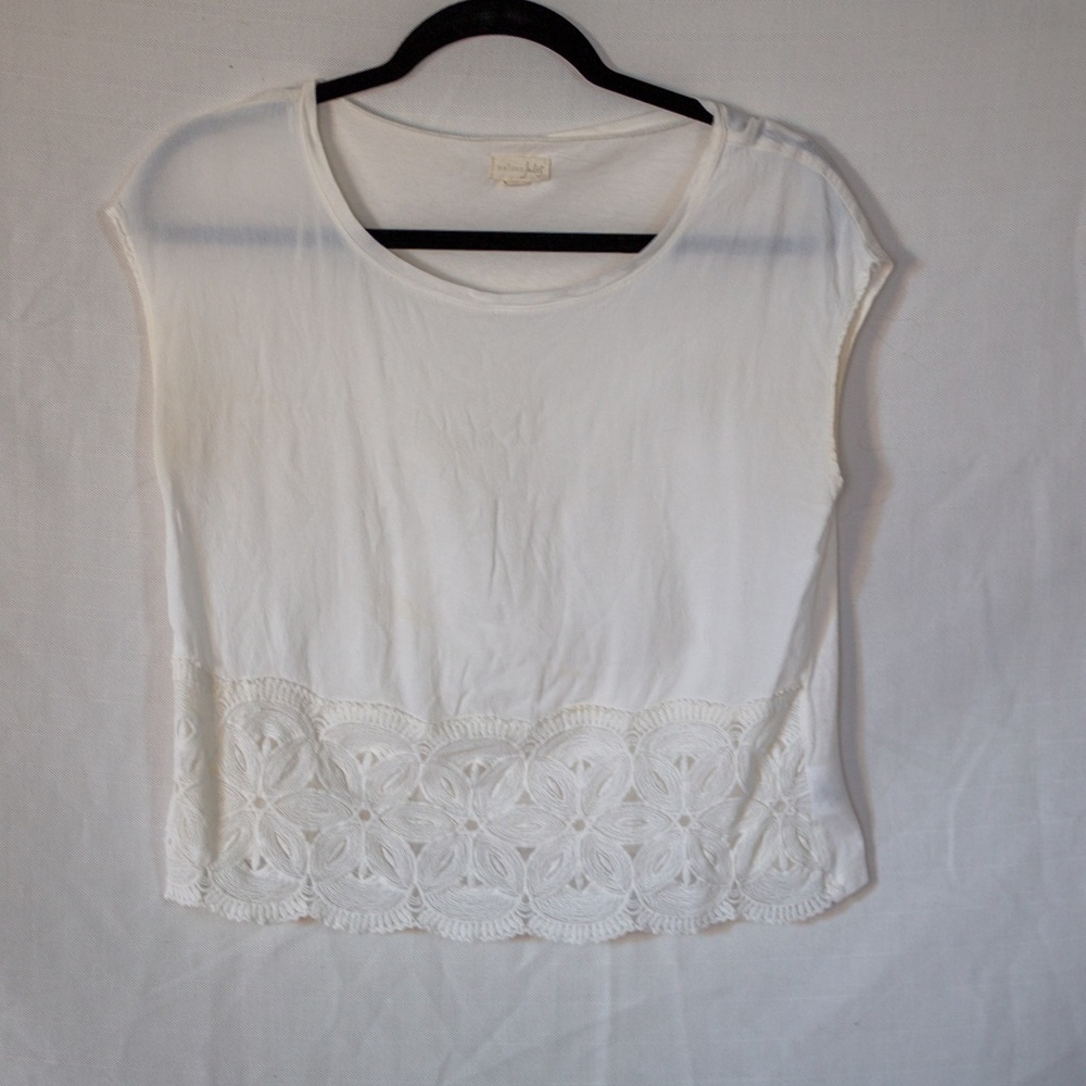 Lace bottom shirt